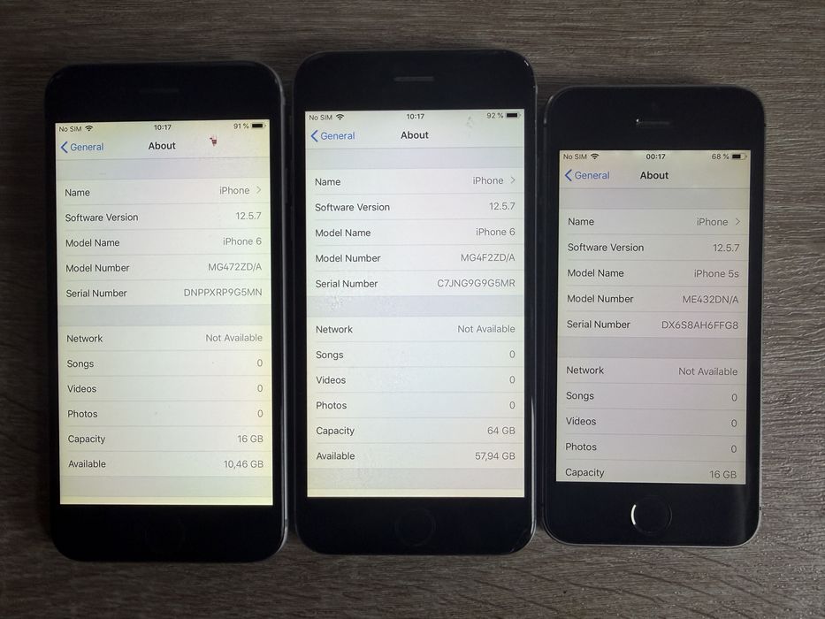 Pachet 3 buc iPhone 5s, 6 de folosit ca ipod, ipad sau de piese