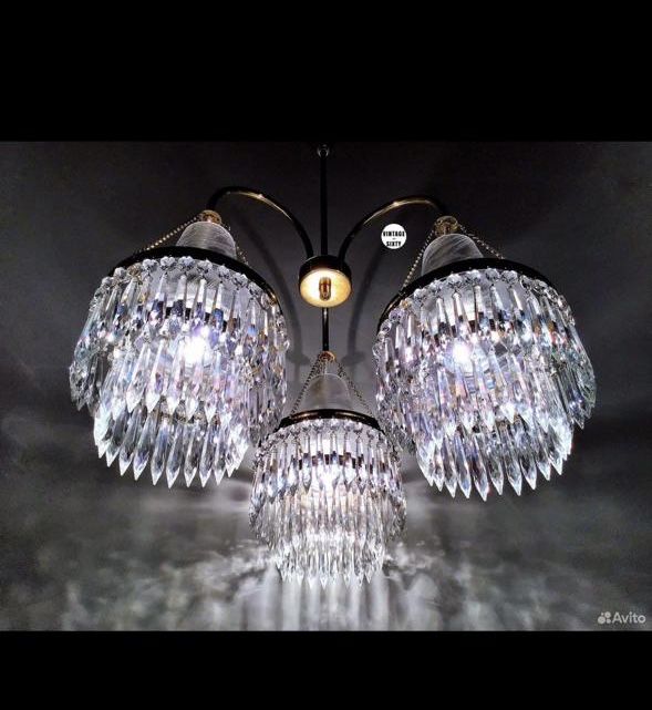 Люстра Чехословакия хрусталь 60000