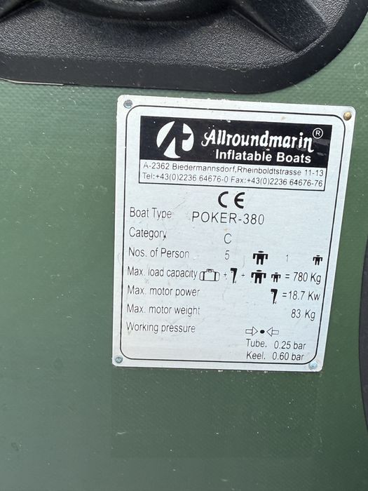 Barca gonflabila Allroundmarin 380 + peridoc Repo