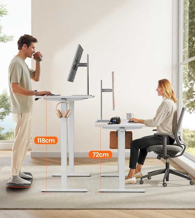 Birou reglabil pe inaltime electric 120 x 60 cm, cu  Garantie 9 luni