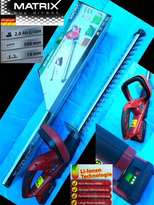 MAȘINA Tuns cu Acumulator MATRIX (Germania) 20 V 2 Ah Nouă - 295 Lei