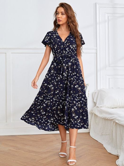 Rochie SHEIN Curve 1XL bleumarin 100% Polyester