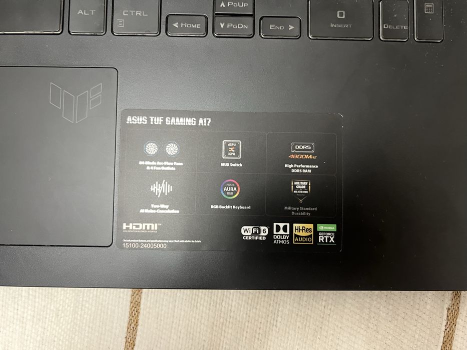 Asus tuf gaming A17 FA707RE