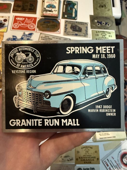 Placheta USA car meet