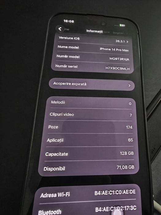 iPhone 14 pro max pentru piese