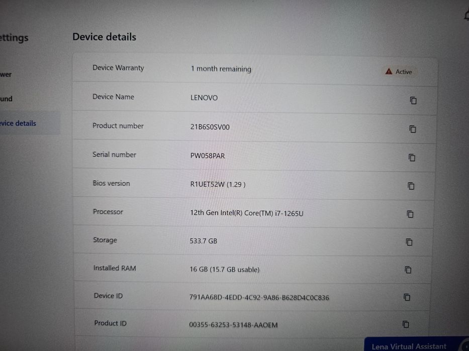 Lenovo L13 Yoga G3/ i7-12th / 16GB Ram / 512 SSD