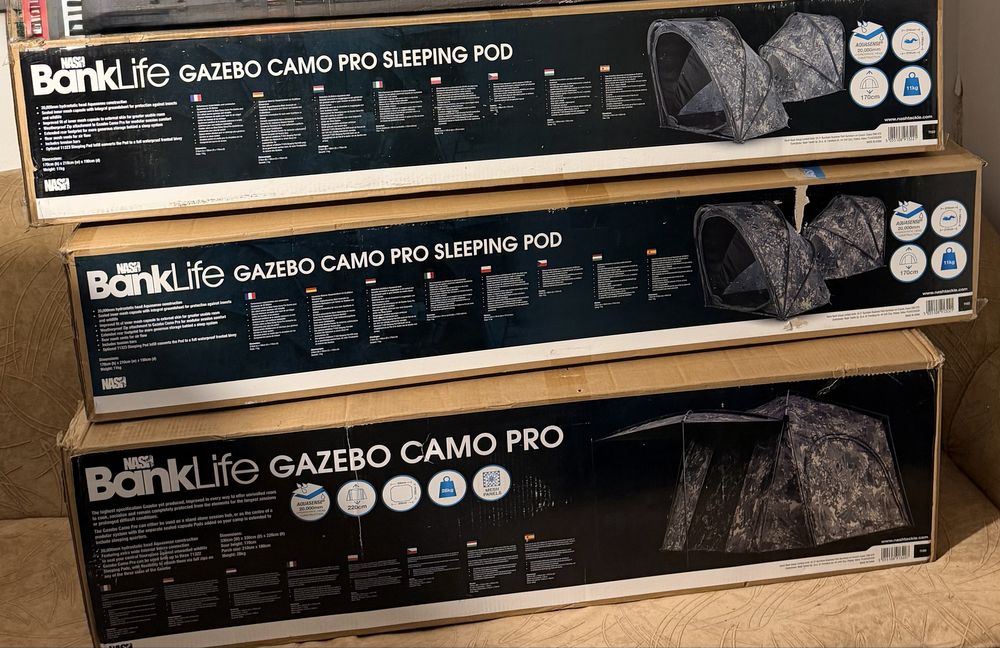Шатра Nash Bank Life Gazebo Camo Pro и Под за паладка 2 Броя