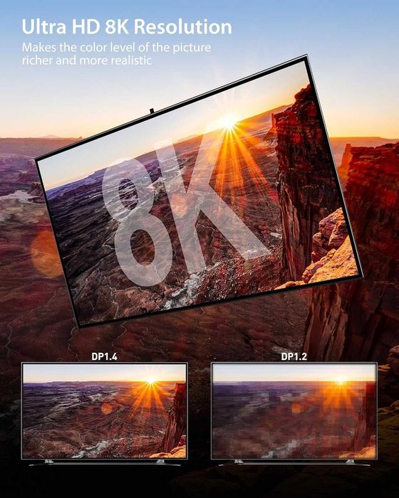 Cablu DisplayPort 1.4 10M DP1.4,8K-60Hz HBR3 4K-144Hz FreeSync,G-Sync