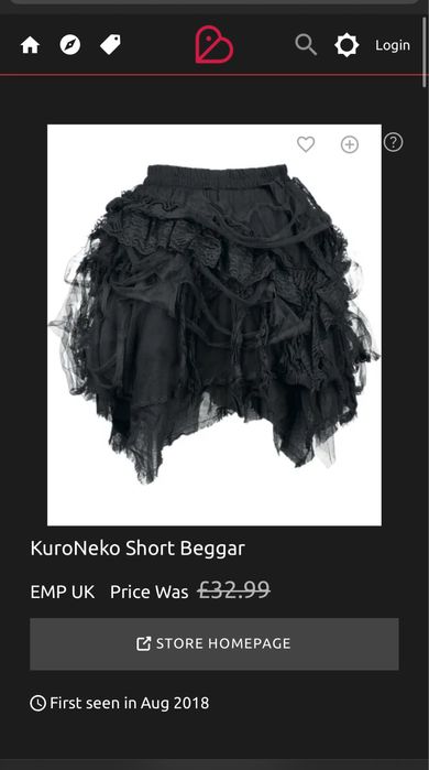 черна пола размер L , goth , alt style