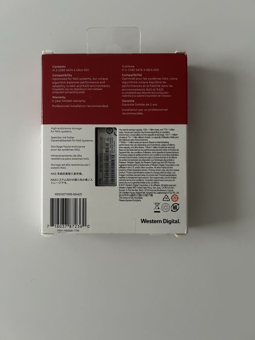 SSD WD Red SA500 1TB SATA3 (WDS100T1R0B)