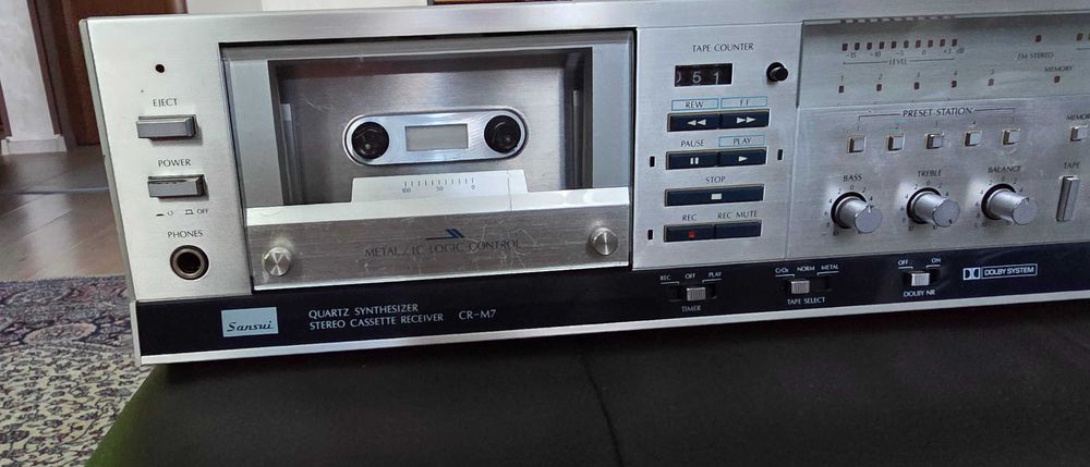 Продавам стерео касет ресивър SANSUI CR-M7