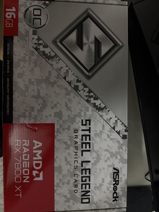 AMD Radeon RX 7800 XT Steel Legend OC Edition – почти нова, за гейминг