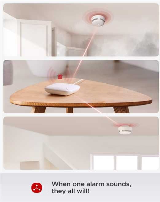 Интелигентен детектор за дим Wi-Fi, приложение X-Sense, FS61