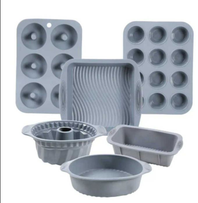 Форма для выпечки, для запекания, силикон, 6 шт