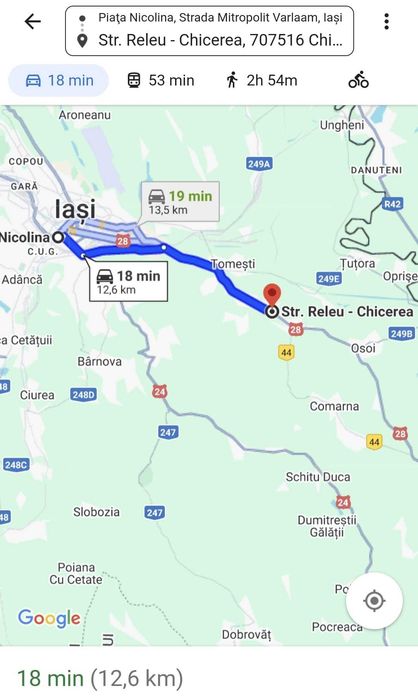 Teren Chicirea (Tomesti) 1.219 mp, 25 euro/mp