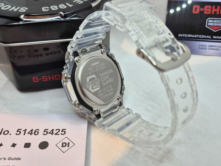 Ceas Sport Casio g shock ga 2100 BM jellyfish ,transparent BLUE CIEL , Nou,Garantie 2 ani
