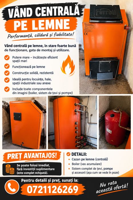 Centrala feroli pe lemne