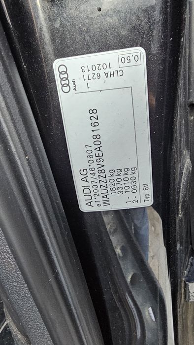 Fata completa Audi A3 8V. Motorizare 1.6 TDI . CLHA