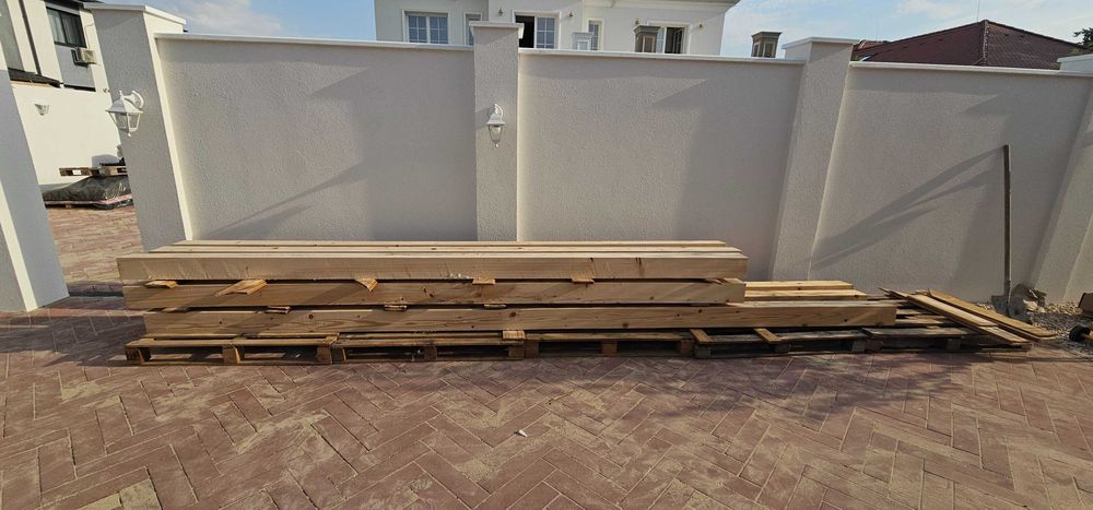 Vand 9 grinzi lemn 15x15 rindeluite