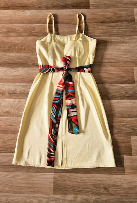 Rochie de vara din saten, cu bretele - marca Donna M