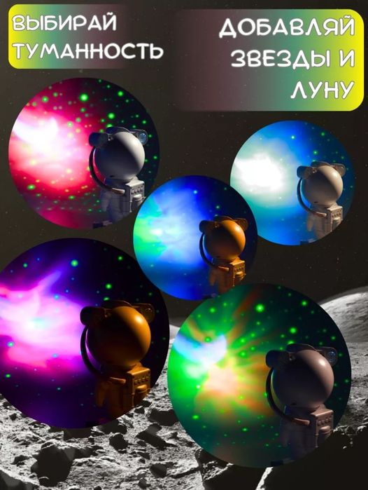 Проектор ночник светильник космонавт Bluetooth колонка