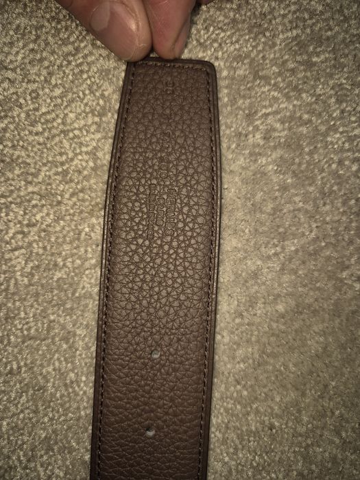 Curea barbati originala HERMES reversibila negru maro 95 cm NOUA!