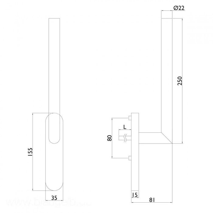 Maner interior usi culisante blaugelb HSG 1010