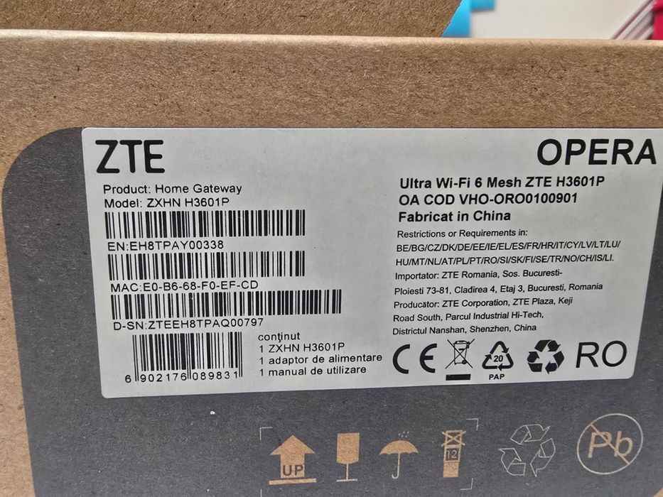 Wi-Fi Ultra ZTE h3601p -P-