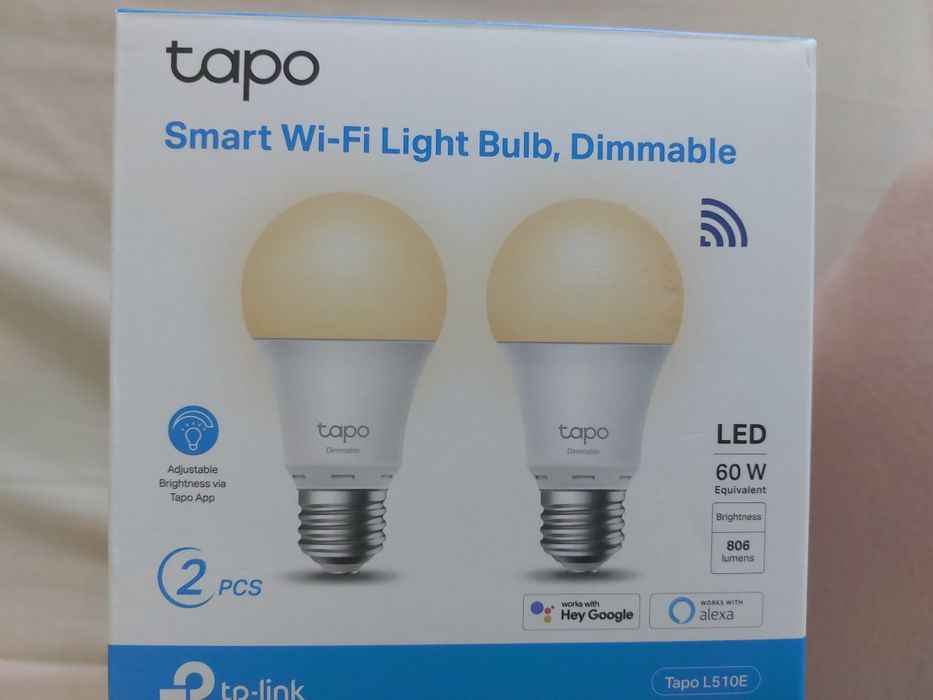 Чисто нови смарт крушки TP-Link Tapo L510E (комплект 2 бр.) – Wi-Fi, Dimmable