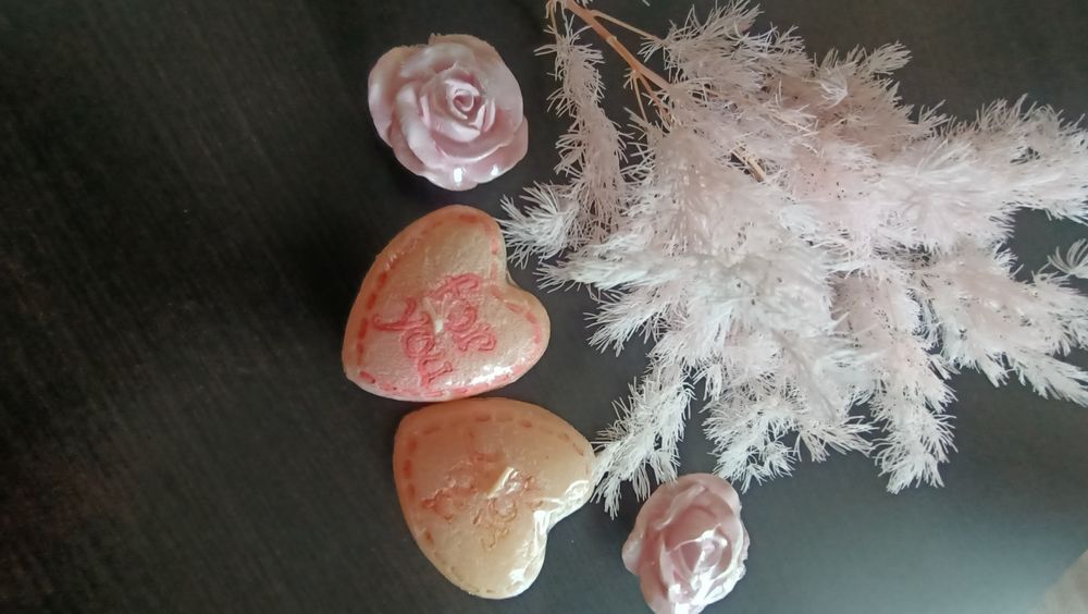 Набор свечей в форме Сердец и Роз