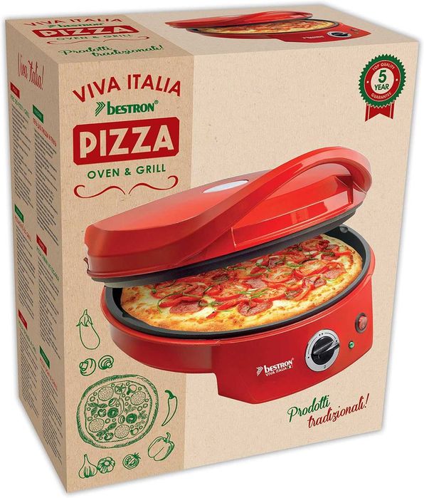 Mini cuptor pentru pizza Viva Italia BESTRON APZ400, Grill MX79