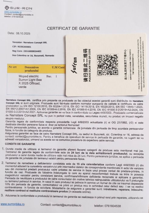 Surron Light Bee X 2005 în garanție!