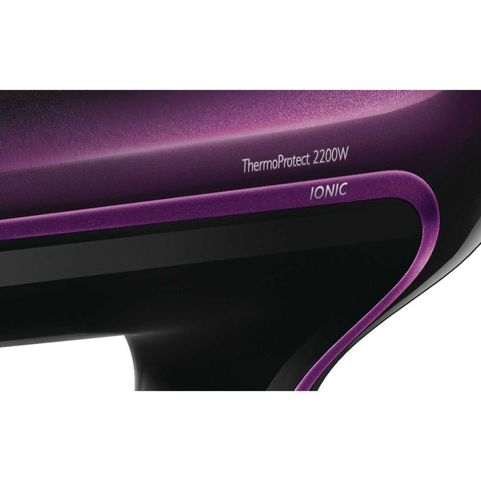 Uscator de par Philips HP8233/00, Ionizare, 2200 W, 2 Viteze/2 Setari Caldura, Mov
