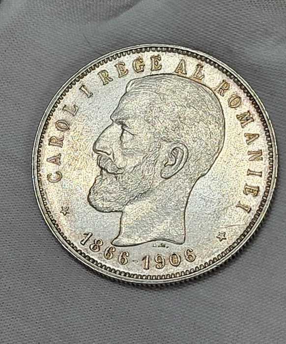 Monede 5 lei 1906 Carol l Unc bani vechi