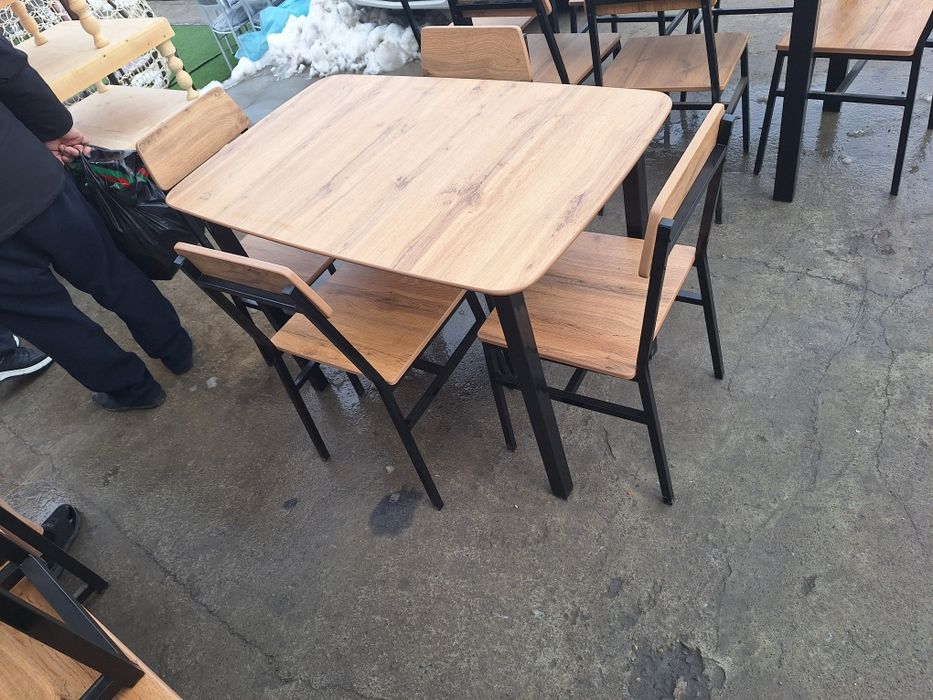 Yozgi stol stullar Mdf temir karkazdan