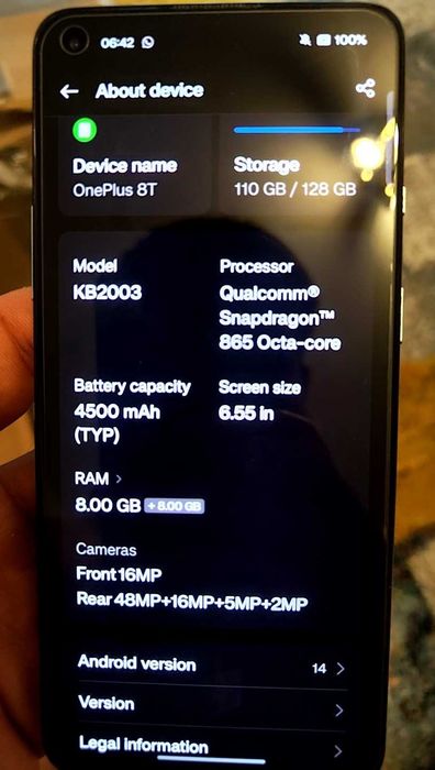 Vand Oneplus 8T 128gb