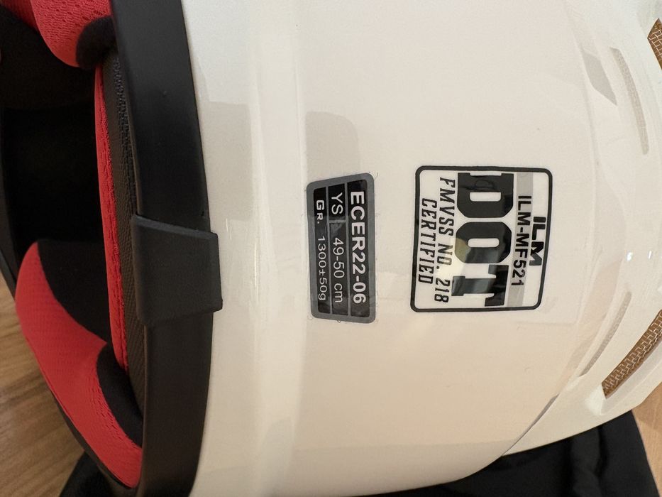 Casca moto ILM NOUA 49-50 cm Alb Perlat