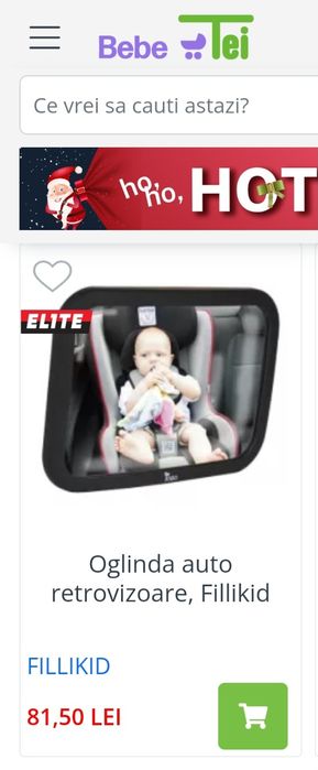 Oglinda auto retrovizoare bebeluși