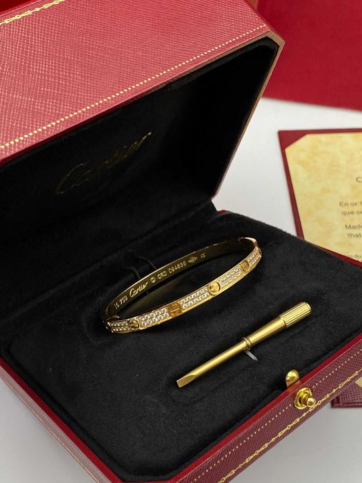 Brățară Cartier LOVE 16 Gold 750 Slim Diamond