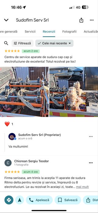 Service / revizii aparate de sudura cap la cap si electrofuziune