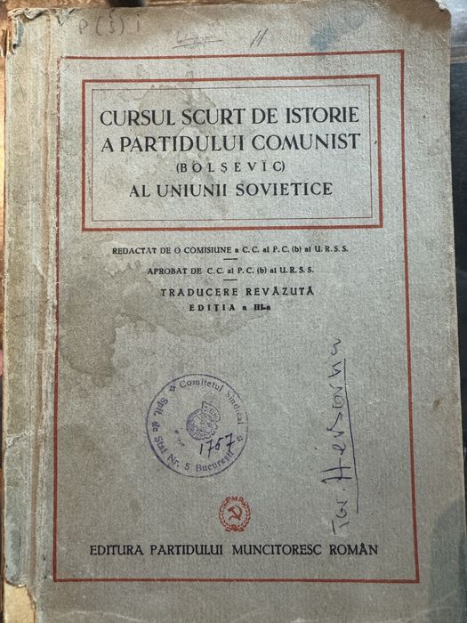 Cursul Scurt de Istorie a PC(b) al URSS + alte 3 carti