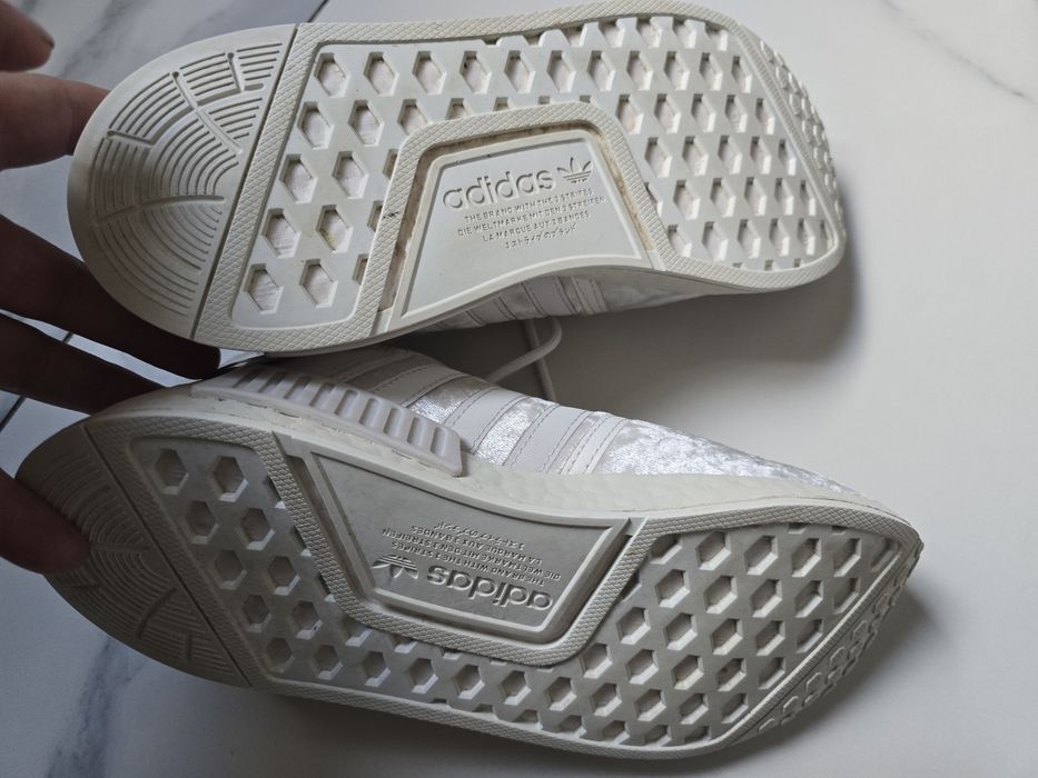 Adidas, 38, fete, catifea albi