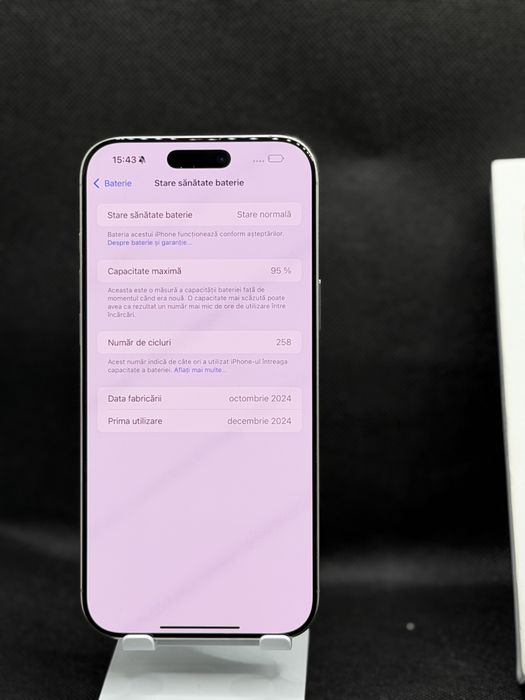 iPhone 16 Pro max 256 gb Pret 4300 lei