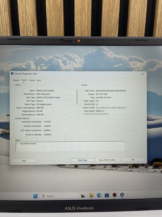 Asus Vivobook i3-1215U 8Gb ram 256Gb SSD Garantie / Factura #59298