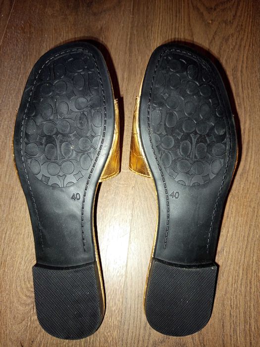 Чехли YSL, размер 40, златен, еко кожа