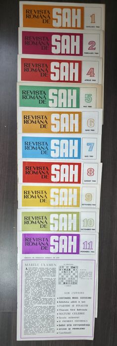 Colecție Revista Română de Șah anii '80 – set aproape complet, vintage