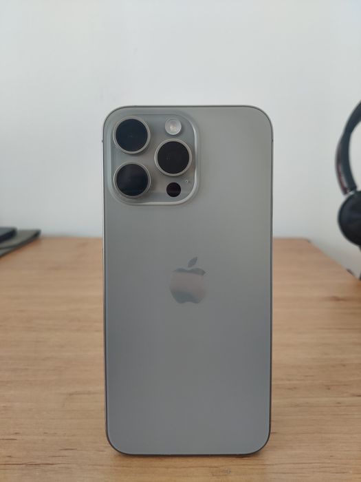 Iphone 15 pro max, 256 GB, Natural Titanium, stare Excelenta