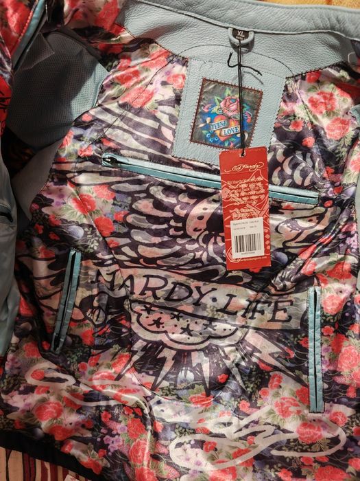 Vand Geaca piele motor dama Ed Hardy nu KAWASAKI NU HARLEY DAVIDSON