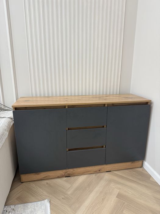 Комод серый, коричневый