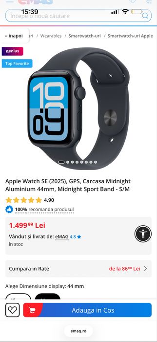 Vand Apple watch SE